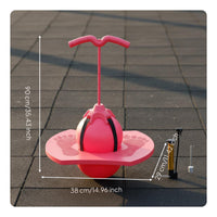 Anti-Explosion-Proof Platform Jumping Ball Indoor & Outdoor Use Pogo Ball with Handle Sturdy Disk Base Inflatable Pogo Bouncer Wear-Resistant for Adults, Backyard