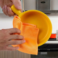 Fish Scale Microfibre Cloth, Glass and Dish Cleaning Cloths, High Absorbency Reusable Kitchen Towels