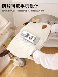 婴儿推车保暖防风手套加厚加绒毛冬天防寒防冻遛娃神器通用把手套