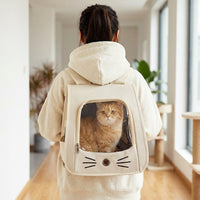 Cat Backpack Carrier and Pet Carrier Backpack, Oxford Dog Backpack Carrier for Small Dogs, Top Opening Travel Hiking Car Pet Carrier Design