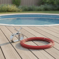 Pool Cover Cable and Winch Kit Long-Lasting Pool Cover Winch with Cable Hardware Reinforced Ergonomic for Above-Ground Pools