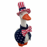 Stars and Stripes Pattern Independence Day Goose Costume Vibrant Colors Independence Day Goose Costume Festive Atmosphere for Desktop Decor