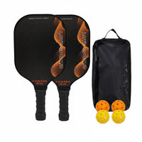 Enlarged Sweet Area Pickleball Paddle Set Lightweight Fiberglass Pickleball Paddle Shock Absorbing for Men, Women, Training, Outdoor, Indoor
