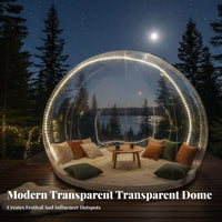 Inflatable Panoramic Air Enclosure 360° Panoramic View Clear Panoramic Air Enclosure Waterproof Clear Inflatable Igloo for Event Planners, Adults
