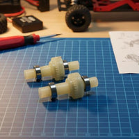 2 Pieces RC Car Differential Shaft High Strength RC Differential Assembly Easy to Install Remotes Car Gearbox for Wltoys