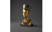 Nile Bust Golden Queen Bust Tabletop Nile Queen Figurine for History Buffs, Bookshelf, Office