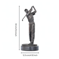 copper Golfer Figurine Gift Idea Golfer Figurine Detailed Sculpting Golf Player Statue for Office