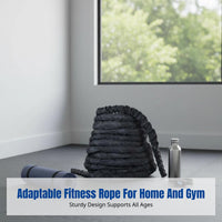 Battle Rope, Fitness Training Rope, Indoor Exercise, Home Gym Equipment, Durable Polyester, For Kids & Adults