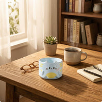 Cartoon Ceramic Kitten Mug Paw Details Kitten Coffee Mug Side Handle Tableware Open-Top Top