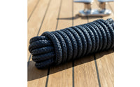 Braided Mooring Rope with Eye Loop Coiled Mooring Line with Eye Loop Long-Lasting Boat Dock Line Resistant for Docking