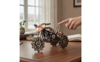 Metal Motorcycle Figurine Vintage Metal Motorcycle Model Retro Decor for Collectors, Desk, Bookshelf, Office