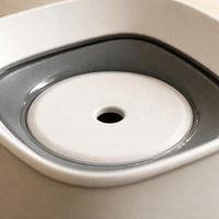 Anti-Splash Pet Water Bowl Raised Rim Floating Water Bowl Low Front Cutout