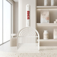 Cat Litter Sifter and Metal Scooper, Large Size Stainless Steel Fine Mesh Litter Sifter for Clumping Bentonite Metal Ladle for Cat Owner