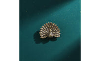 Solid Brass Peacock Ornament Detailed Design Brass Peacock Figurine for Office