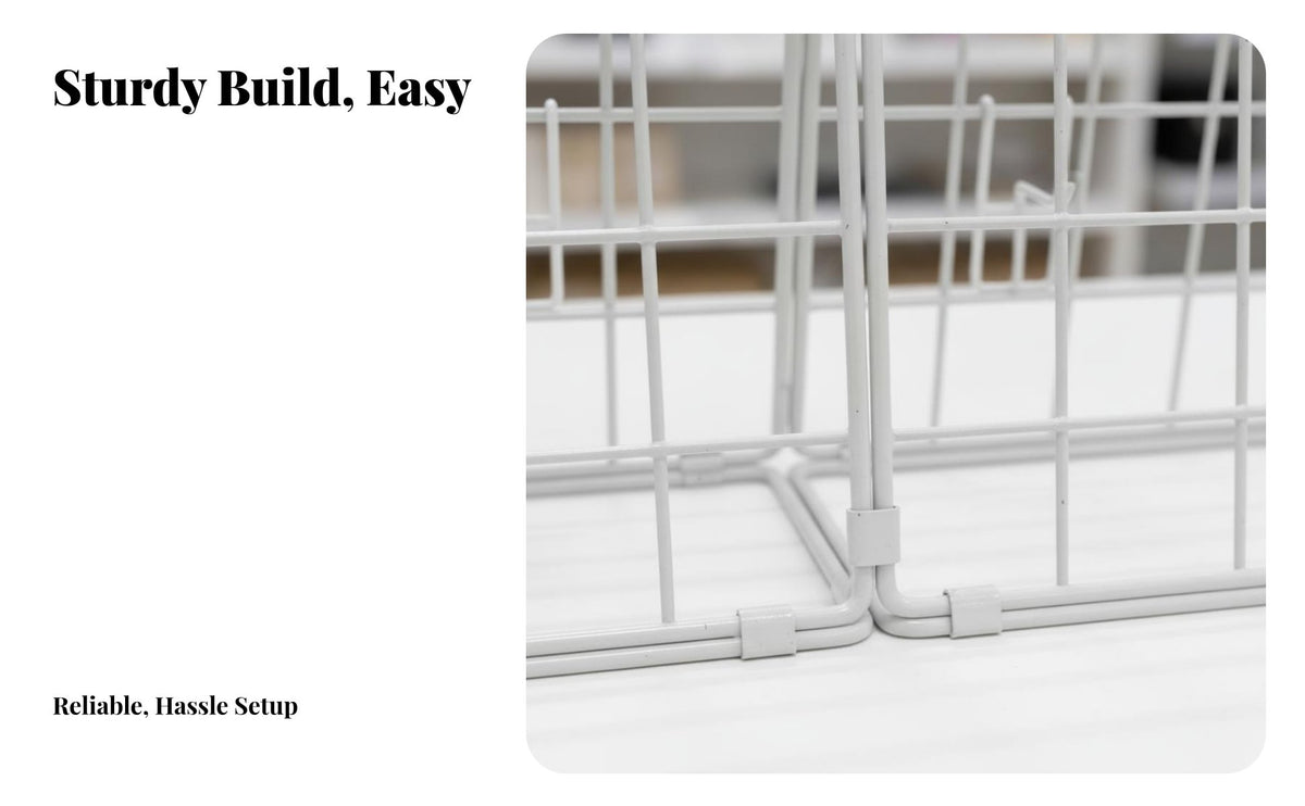 Grid Panel Display Stand Sturdy Construction Wire Mesh Organizer Easy Assembly Retail Counter Display for Small Business Owners, Boutiques, Dorm Rooms