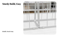 Grid Panel Display Stand Sturdy Construction Wire Mesh Organizer Easy Assembly Retail Counter Display for Small Business Owners, Boutiques, Dorm Rooms