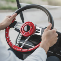 Golf Cart Steering Wheel Ergonomic Utility Vehicle Replacement Steering Wheel Textured for Enthusiasts