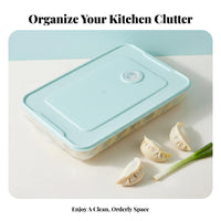 Dumpling Storage Box Non-Stick Texture Dumpling Freezer Tray Stackable Freezer Container Odor Resistant Multi-Tier Food Tray