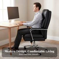 Reclining Managerial Chair Highspine assistance Reclining Managerial Chair with Footrest Ergonomic Design Computer Seat for Managerials, Study Room, Bedroom