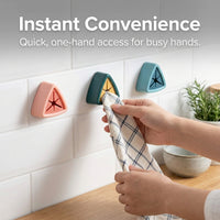 Sink and Bathroom Towel Hooks for Wall-Mounted Use, No-Drill Kitchen Holder and Tea Hanger for Countertop