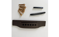 Wooden Guitar Bridge Assembly Replacement Acoustic Guitar Bridge Sturdy Hardware Long-Lasting for Guitarists