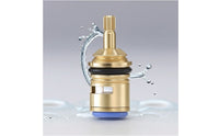 Splined Faucet Valve Quick Opening Brass with Ceramic Disc Long-Lasting Faucet Valve Core Smooth for Plumbers