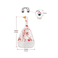 Splatter Print Goose Statue Costume Detachable Eyeballs Halloween Goose Cover