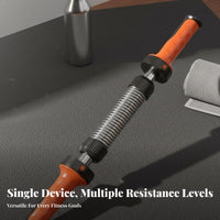 Non-Slip Grip Adjustable Power Twist Bar Easy Adjustment Coil Resistance Arm Exerciser Long-Lasting Steel Springs Coil Arm Strength Bar Portable Design for Men, Women, Beginners, Home Gym, Office