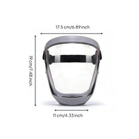 Transparent Full-Face Visor Clear Face Visor with Headband Adjustable Safeguarding Visor Reusable for Spraying