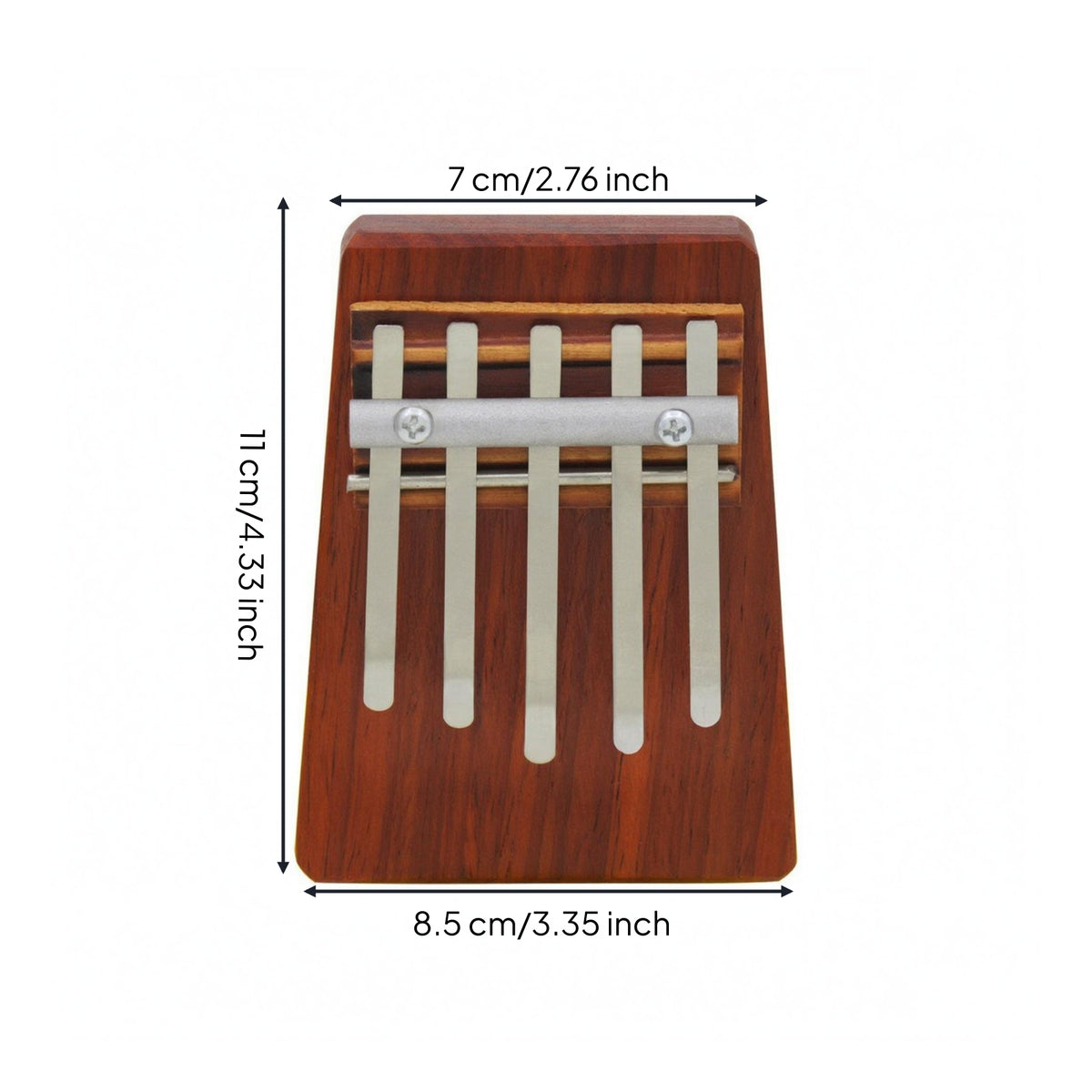 Children's Thumb Piano   Compact  Rounded Corners Wooden Mbira for Play