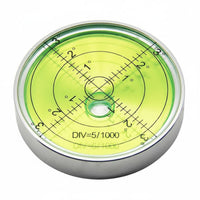 Aluminum Alloy Circular Liquid Level Universal Use Round Bubble Level High Accuracy Measuring Tool Compact Size for Mechanics, Professionals, Machine Setup, Workshop, Calibration