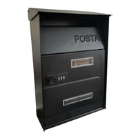 Wall-Mounted Mailbox Secure Lockable Mailbox Strong Postbox for Entryway