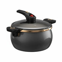 Large Capacity Micro Pressure Stockpot Multi-Function Enameled Pressure Pot Induction Ready Enamel Stew Pot Gas Cooktop Safe for Stewing, Boiling, Simmering