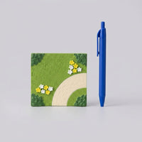 Miniature Diorama Set, Resin Craft Garden Model Scenery Kit, Desktop Decoration with Multicolored Matte Paint, approx. 6.5cm