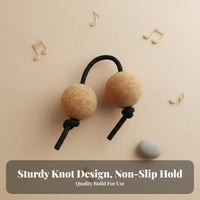 Quiet Design Asalato traditional African-design Doublebead Rattle Adjustable Rope Percussion Instrument Handheld for Percussionists, Music Lovers, drill Musical Performances, music gatherings, Parties