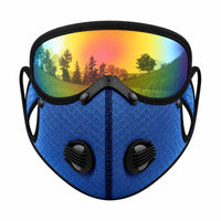 Cycling Face Covering with Visor Mesh Headwear Washable for Cyclists, Commuters