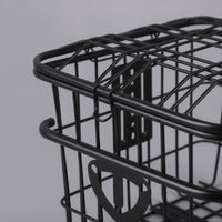 Rectangular Wire Bike Basket Reinforced Metal Bike Basket Long-Lasting Easy to Clean for Grocery Runs