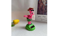 Swaying Crane Ornament Wobbling Crane Figurine Light-Activated Solar Toy Miniature for Collectors