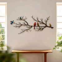 Birds on Branch Wall Decor Lightweight Metal Tree Wall Decor Elegant for Bedroom