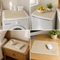 Waterproof Leather Appliance Cover Mat for Washing Machine Refrigerator Tabletop Dust Protection