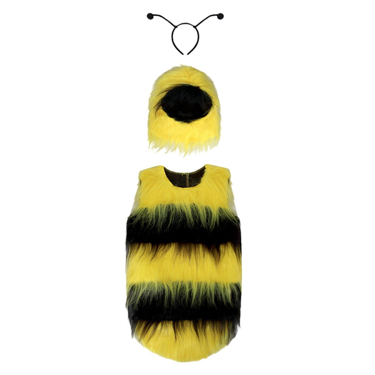 Little Bee Outfit Costume Hooded Design Children's Outfit Role-Play Fun Cosplay Suit for Little Ones, Halloween, Parties, School Plays