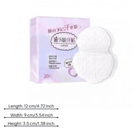20 Pieces Armpit Sweat Pads Thin Underarm Sweat Pads Underarm Pad 12 X 9 Cm Personal Care Accessory White