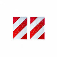 High Visibility Reflective Vehicle Tail Board Weather Resistant Red and White Striped Warning Sign