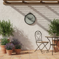 Water-Resistant Waterproof Wall Timepiece IP44 Outdoor Timepiece Easy to Read for Garden, Under Eaves