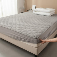 Solid Color Quilted Waterproof Mattress Protector Dust Proof Waterproof Fitted Mattress Pad Machine Washable Padded Cotton Bed Cover Thickened for Babies, Toddlers, Hotel, Guesthouse