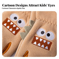 Fluffy Lined Kids Winter Gloves Soft and Comfortable kids' Fleece Winter Gloves Great Gift for Boys, Girls, Cold Weather, Cycling