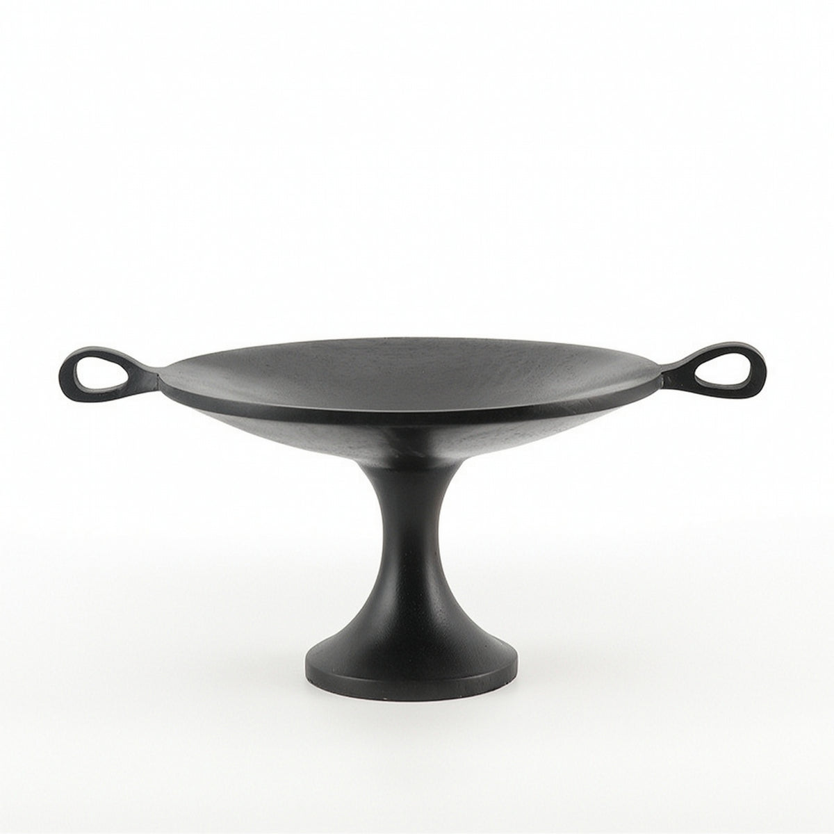 Pedestal Fruit Tray Vintage-Influenced Fruit Tray with Handles Rustic Footed Serving Bowl for Dining Table