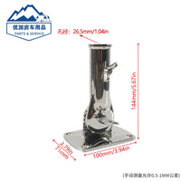 316 Stainless Steel 180-Degree Rotating Flagpole Base for Yachts and RVs