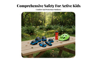 6 Pieces Child S Knee Elbow Wrist Guards Set Anti-Fall Protection 6 Piece Safety Gear Set Childrens Rollerblading Pads