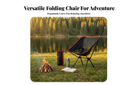 Easy to Carry Folding Moon Chair Breathable Portable Camping Chair Compact Design Long-Lasting for Artists, Fishers, Fishing, Picnic, Picnics, Barbecues
